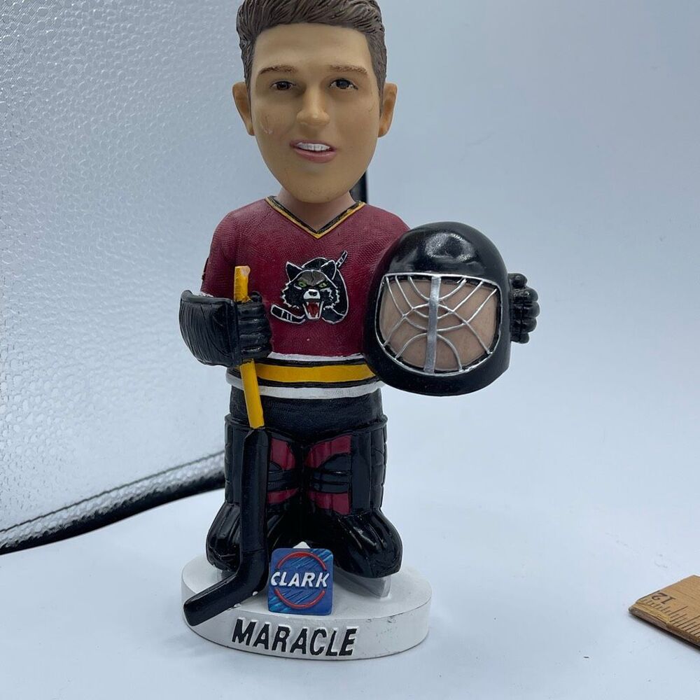 Vintage Chicago Wolves # 34 Norm Maracle goalie bobblehead.